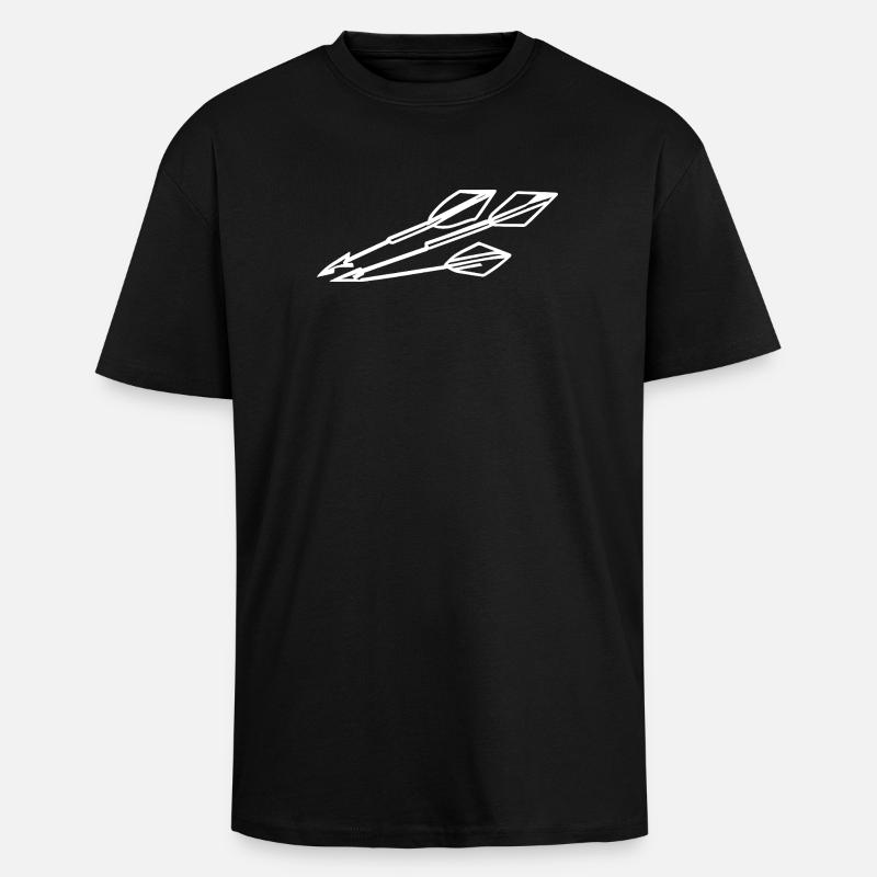 Pfeil und Bogen - Oversized Heavyweight Unisex T-Shirt - Schwarz
