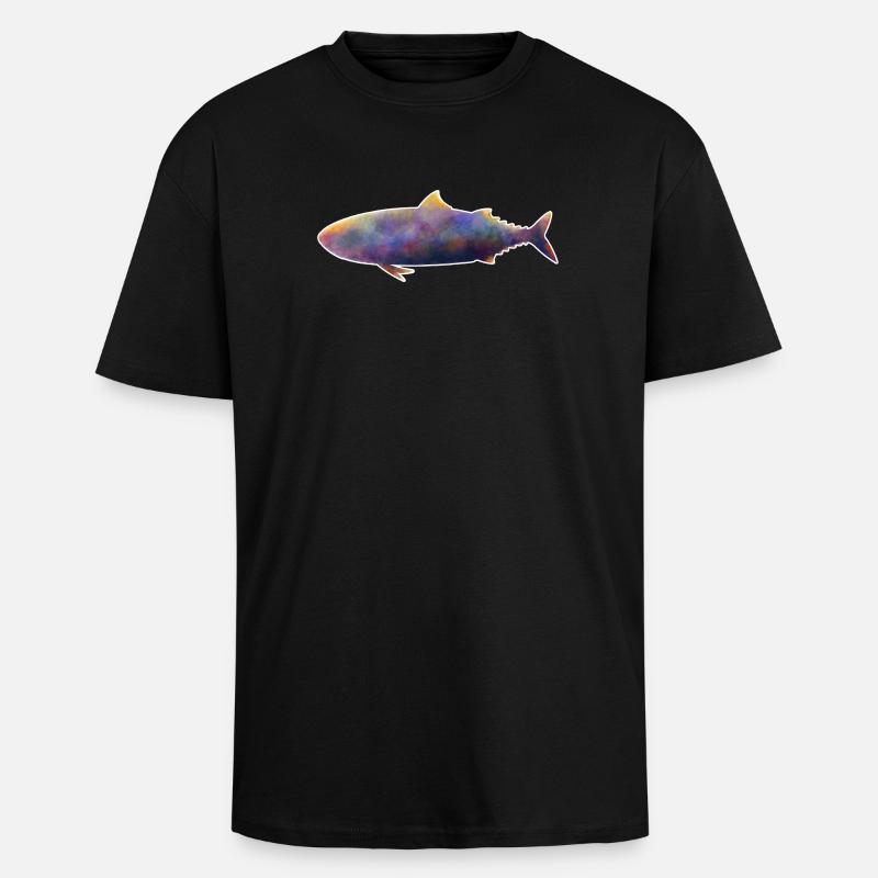 Mackerel.1 - Unisex Oversized Heavyweight T-shirt - black