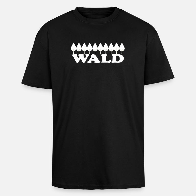 WALD - Oversized Heavyweight Unisex T-Shirt - Schwarz