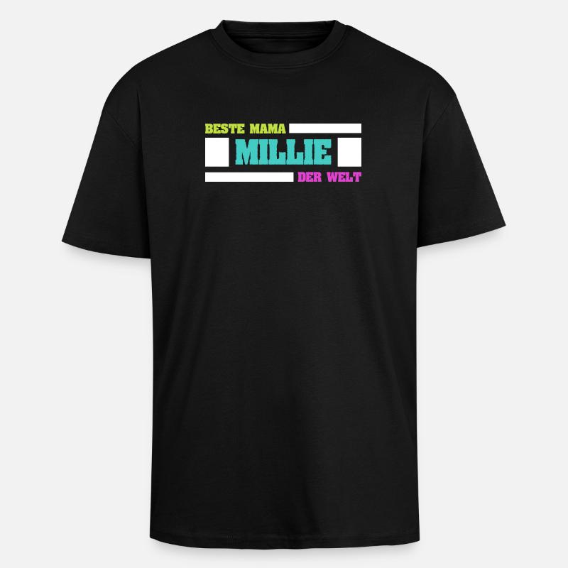 Mutter Millie - Oversized Heavyweight Unisex T-Shirt - Schwarz