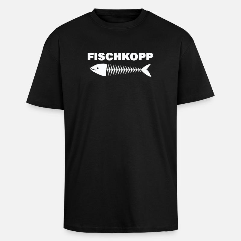 FISCHKOPP - Oversized Heavyweight Unisex T-Shirt - Schwarz