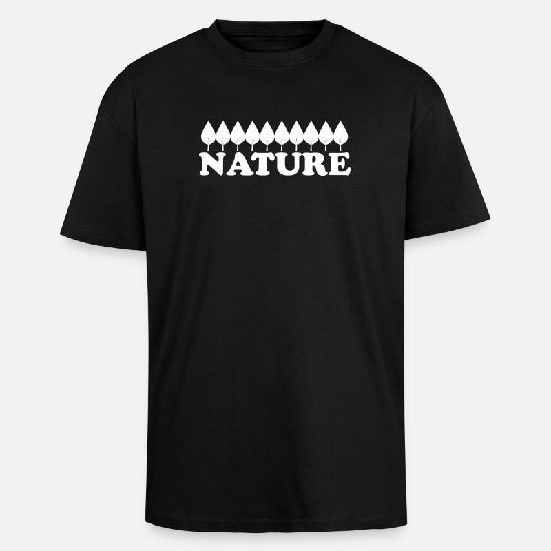 NATURE - Oversized Heavyweight Unisex T-Shirt - Schwarz