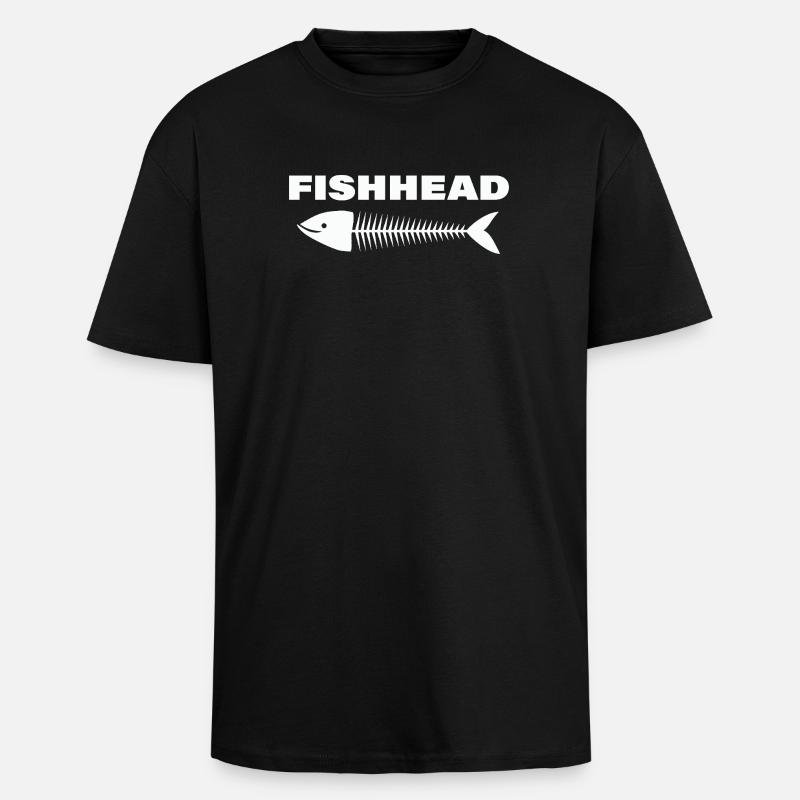 FISHHEAD2 - Oversized Heavyweight Unisex T-Shirt - Schwarz