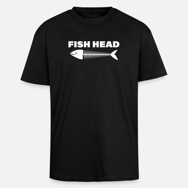 FISH HEAD - Oversized Heavyweight Unisex T-Shirt - Schwarz