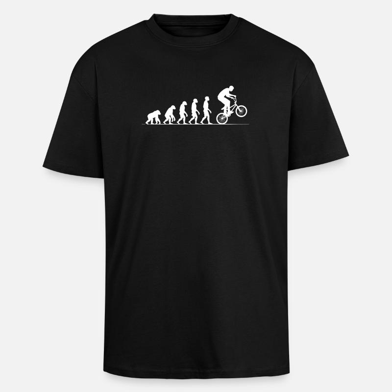 Motif du T-shirt Evolution BMX - T-shirt unisexe oversize épais - noir