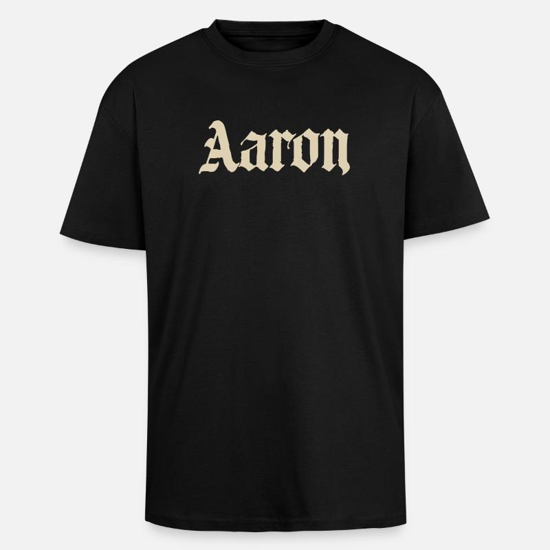 Nom d’Aaron - T-shirt unisexe oversize épais - noir
