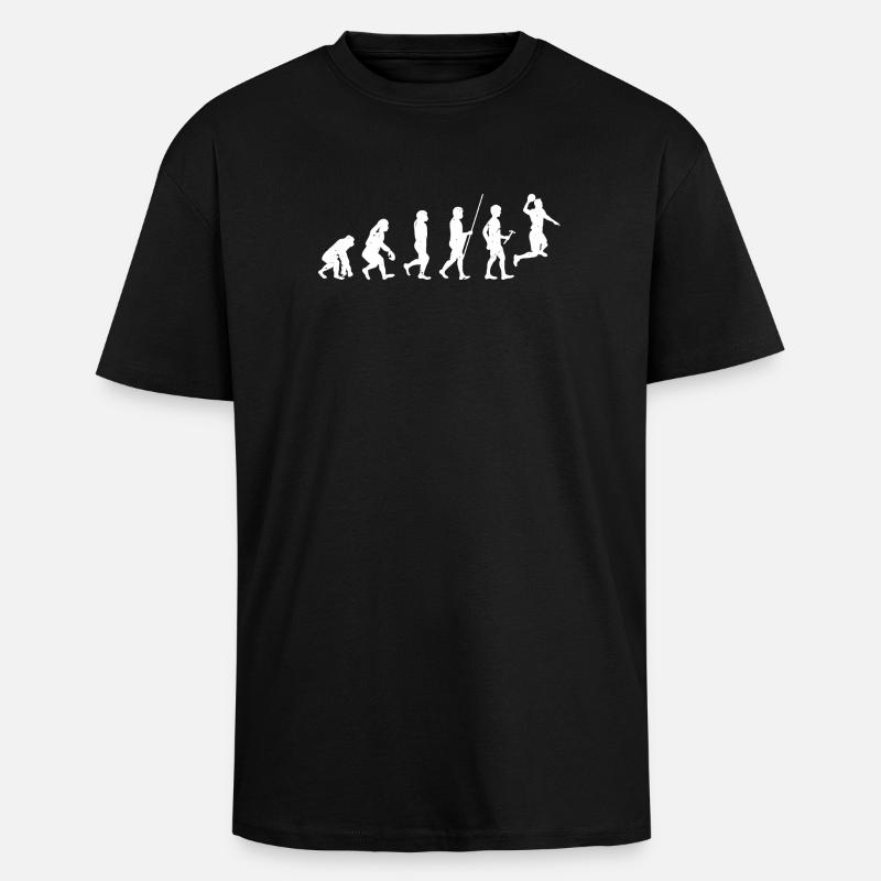 Techno Evolution Silhouettes - T-shirt unisexe oversize épais - noir
