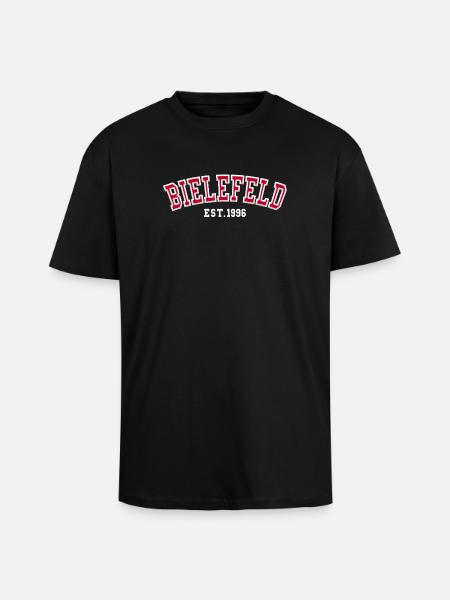 Bielefeld Est. 1996 - Unisex Oversized Heavyweight T-shirt - black