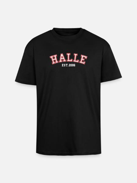 Halle gegründet 2006 - Oversized Heavyweight Unisex T-Shirt - Schwarz