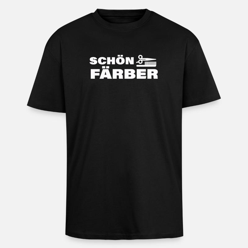 SCHÖNFÄRBER - Oversized Heavyweight Unisex T-Shirt - Schwarz