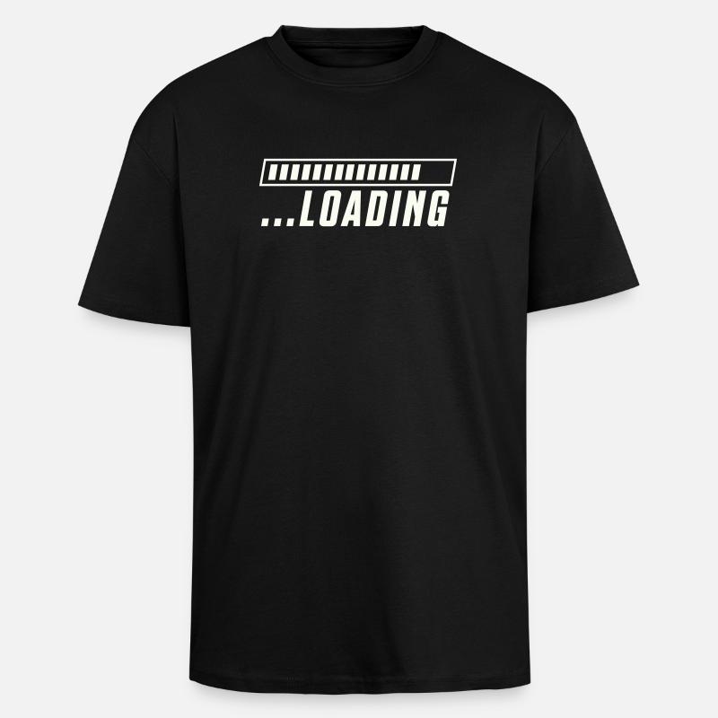 Loading Bar Loading Progress - Unisex Oversized Heavyweight T-shirt - black