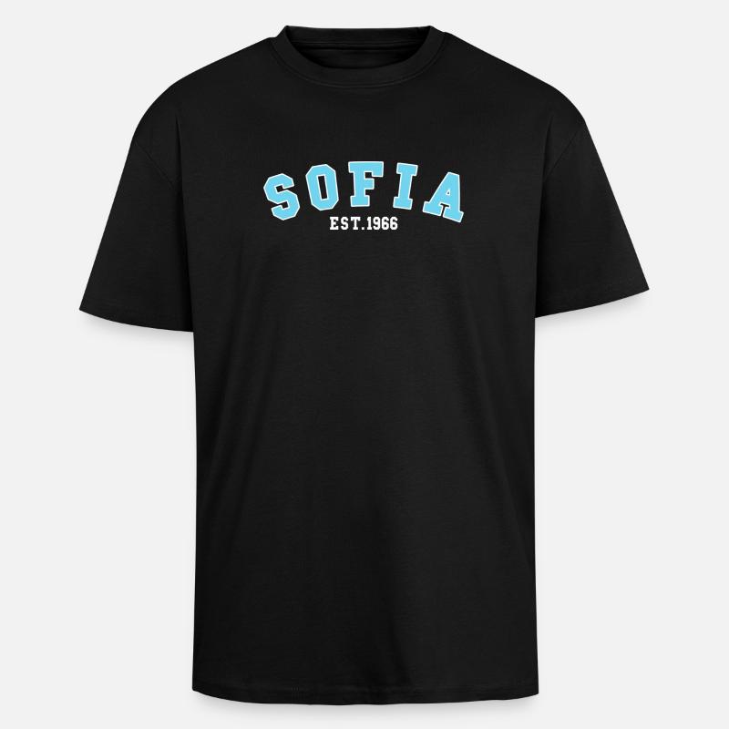 Sofia Est. 1966 - Unisex Oversized Heavyweight T-shirt - black