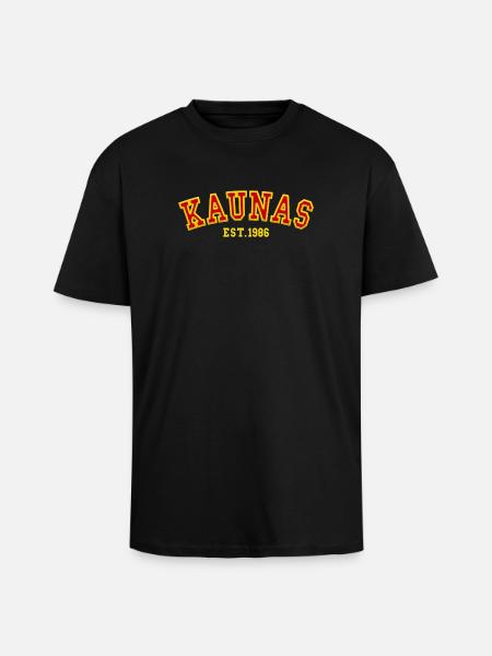 Kaunas Est. 1986 - Unisex Oversized Heavyweight T-shirt - black