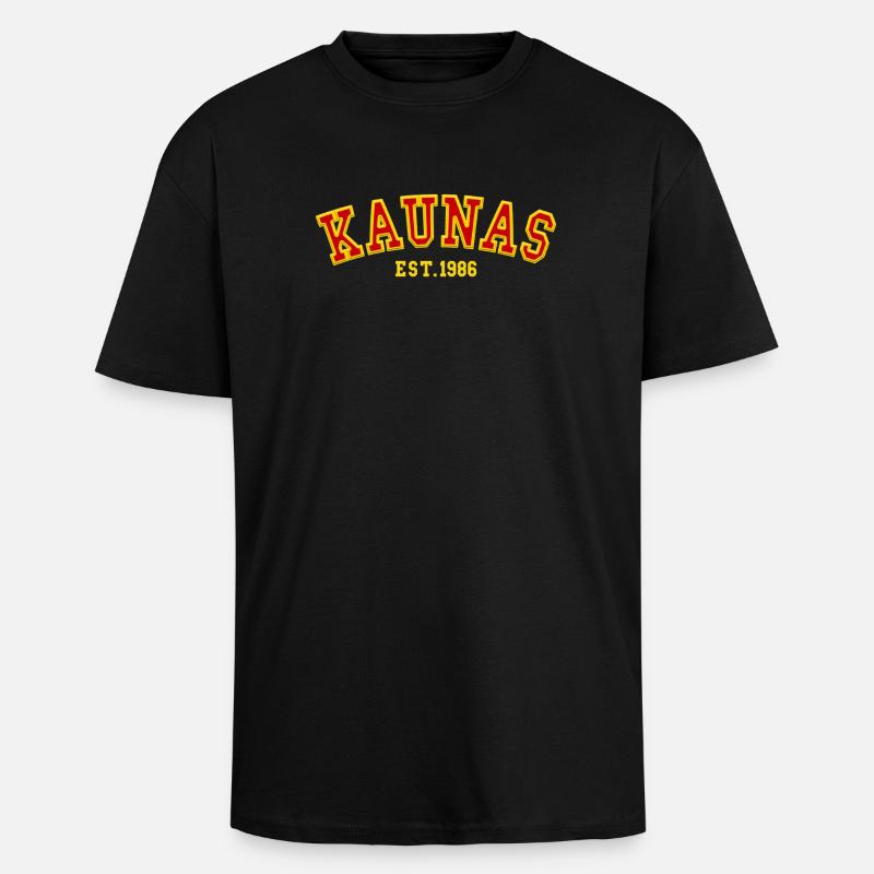 Fondée à Kaunas en 1986 - T-shirt unisexe oversize épais - noir