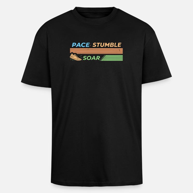 PACE STUMBLE SOAR - T-shirt unisexe oversize épais - noir