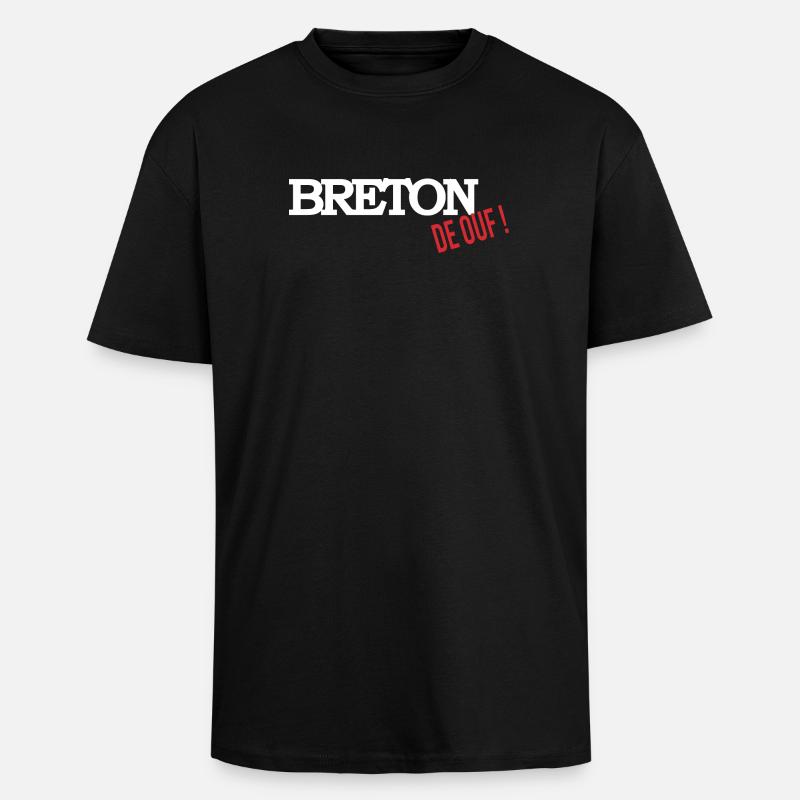 Breton de ouf - T-shirt unisexe oversize épais - noir