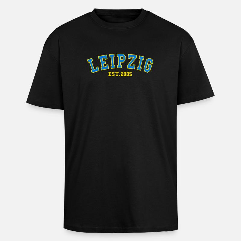 Leipzig Est. 2005 - Oversized Heavyweight Unisex T-Shirt - Schwarz