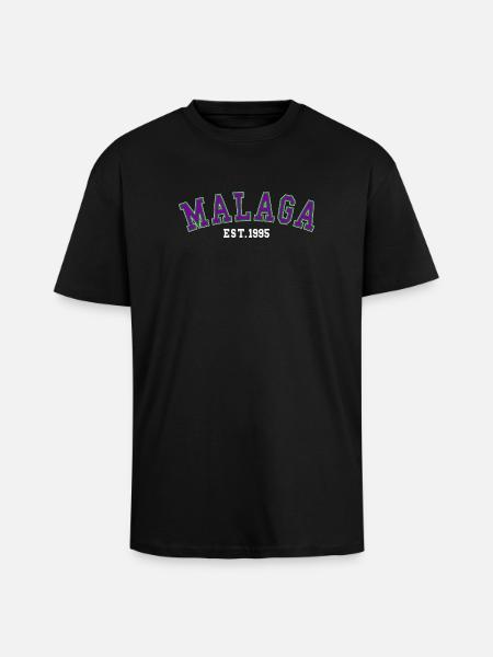 Malaga Est. 1995 - Unisex Oversized Heavyweight T-shirt - black