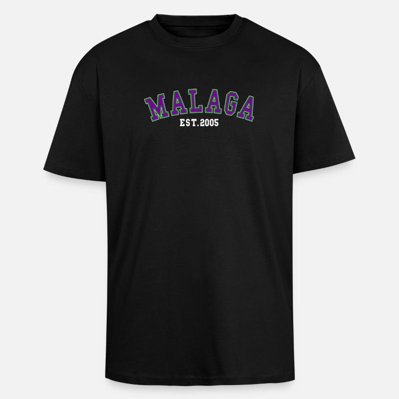 Málaga Est. 2005 - Oversized Heavyweight Unisex T-Shirt - Schwarz