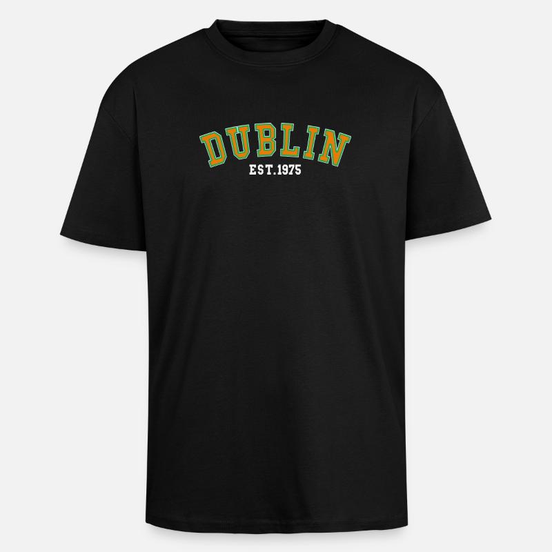 Cité de Dublin 1975 - T-shirt unisexe oversize épais - noir
