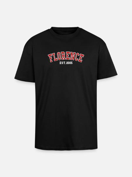 Florence Est. 2005 - Unisex Oversized Heavyweight T-shirt - black
