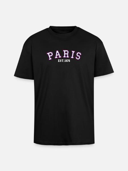 Paris gegründet 1976 - Oversized Heavyweight Unisex T-Shirt - Schwarz
