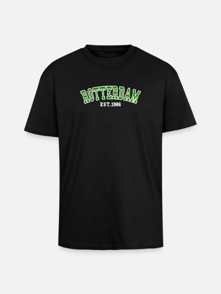 Rotterdam Est. 1986 - Unisex Oversized Heavyweight T-shirt - black