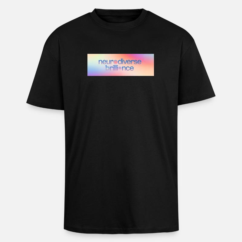 Neurodiverse Brilliance - Oversized Heavyweight Unisex T-Shirt - Schwarz
