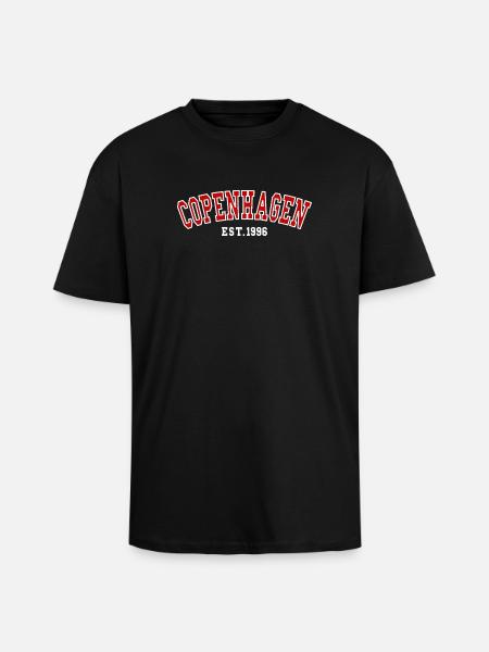 Copenhagen Est. 1996 - Unisex Oversized Heavyweight T-shirt - black