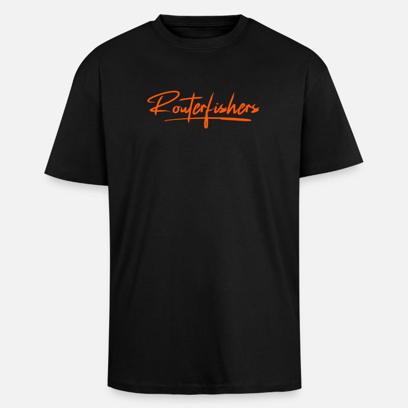 Routerfishers Classic 2 - Unisex Oversized Heavyweight T-shirt - black
