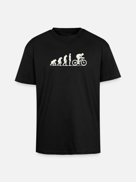 Évolution du gravel - T-shirt unisexe oversize épais - noir
