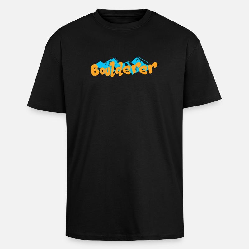 Bloc Boulderer - T-shirt unisexe oversize épais - noir