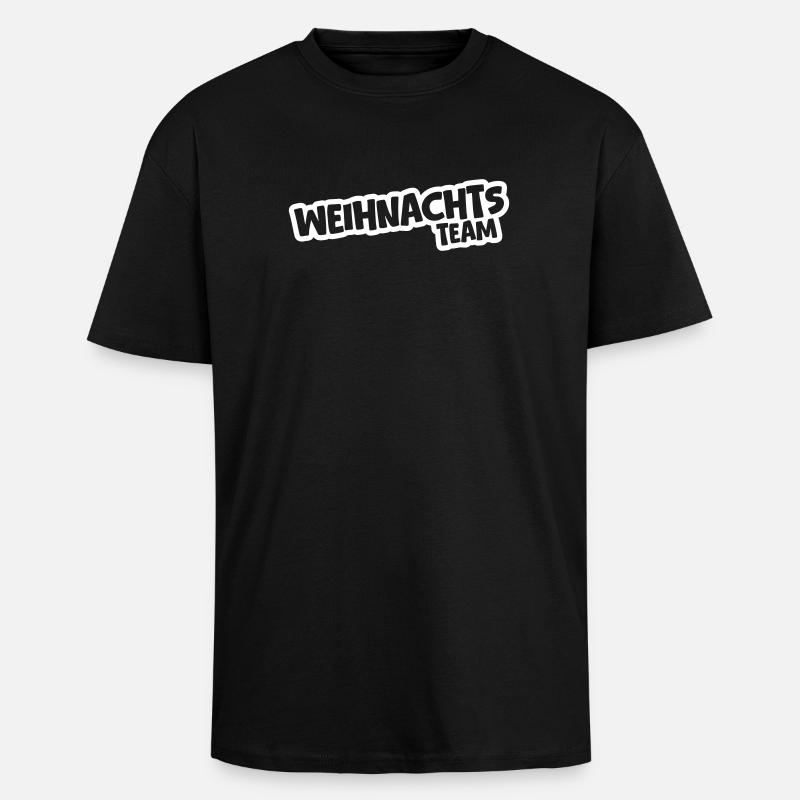 L’équipe de Noël - T-shirt unisexe oversize épais - noir