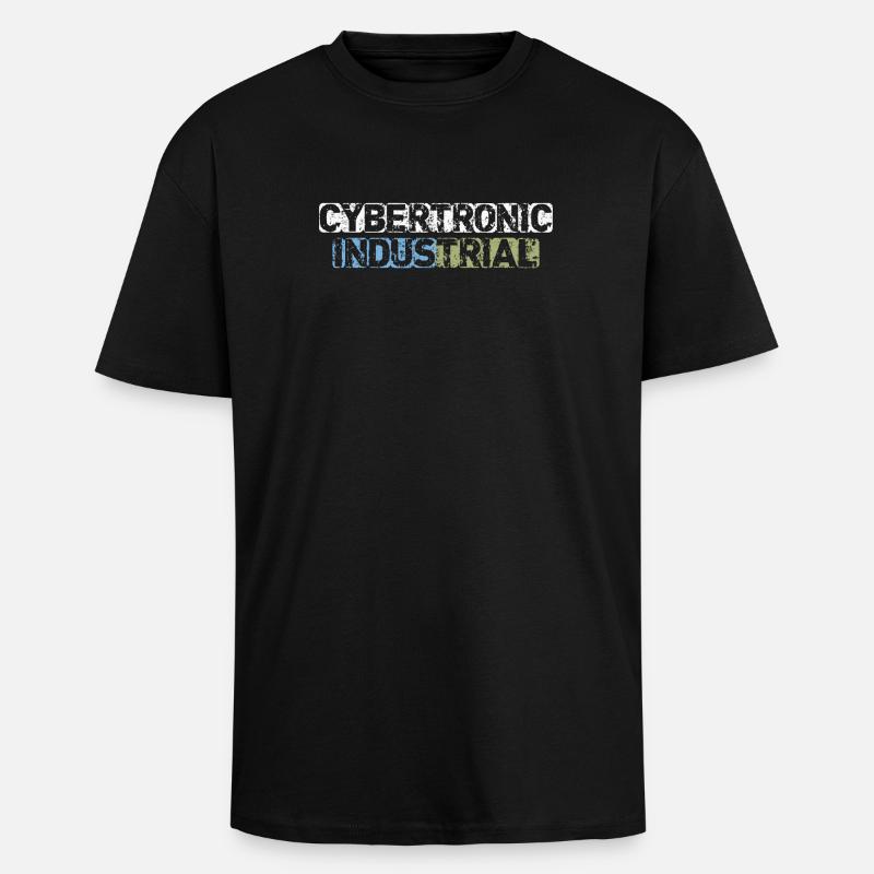 Cybertronic Industrial - Oversized Heavyweight Unisex T-Shirt - Schwarz