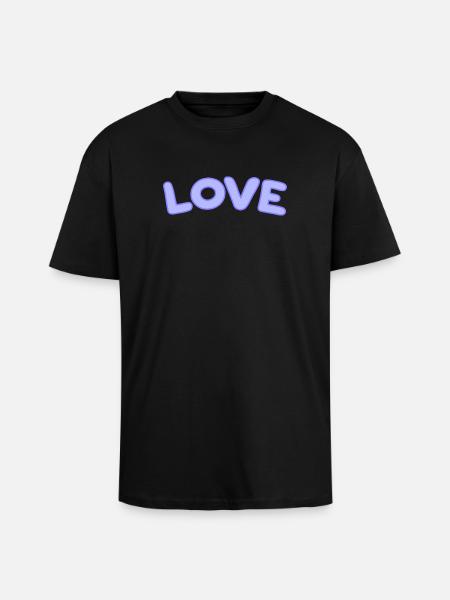 Pastel Love Bubbles - Unisex Oversized Heavyweight T-shirt - black