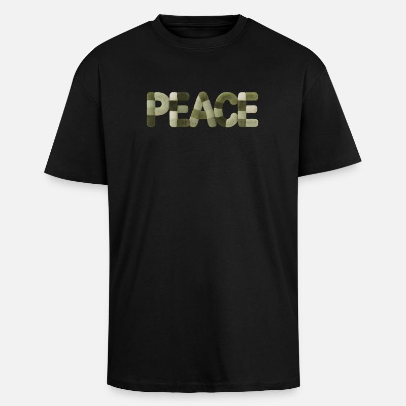 Autocollant Modern Patchwork Peace Style - T-shirt unisexe oversize épais - noir