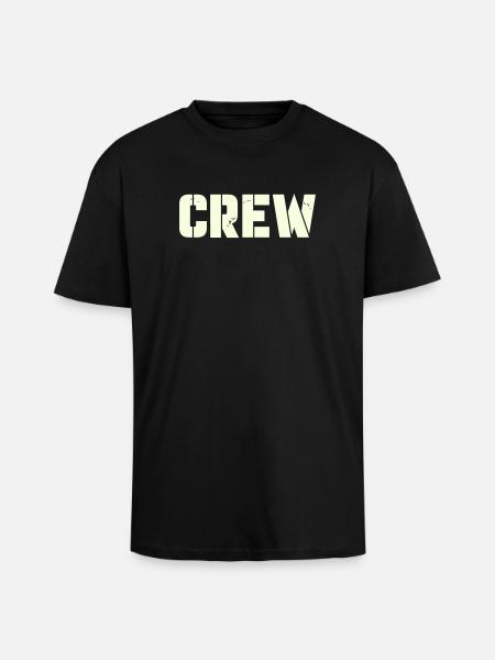 crew - Unisex Oversized Heavyweight T-shirt - black