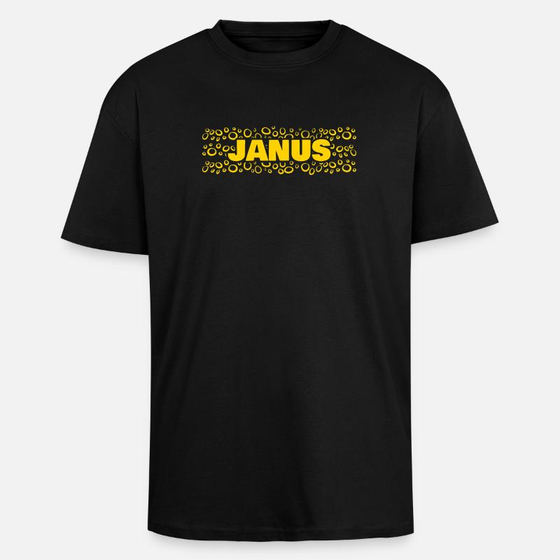 Geschenkidee Janus - Oversized Heavyweight Unisex T-Shirt - Schwarz