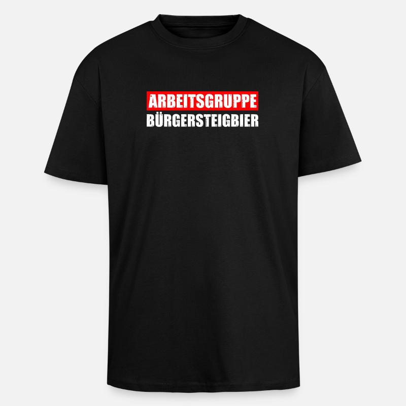 Bürgersteigbier OKF Ortskontrollfahrt - Oversized Heavyweight Unisex T-Shirt - Schwarz