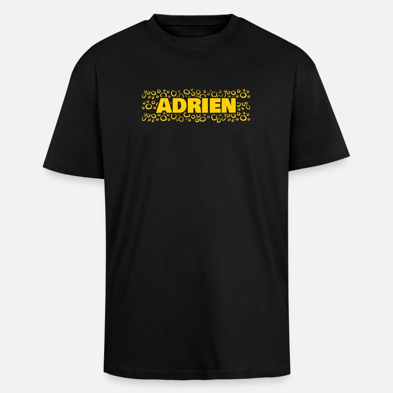 Adrien - T-shirt unisexe oversize épais - noir