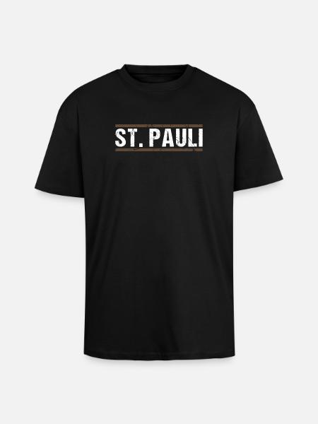 St. Pauli - Oversized Heavyweight Unisex T-Shirt - Schwarz