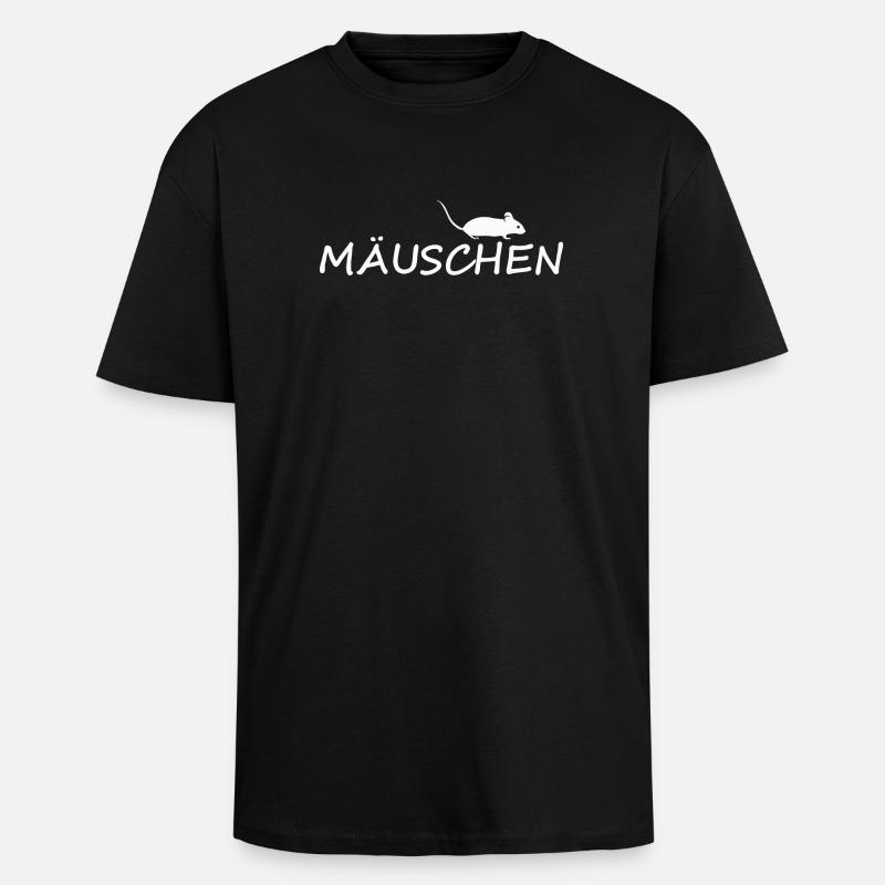 MÄUSCHEN - Oversized Heavyweight Unisex T-Shirt - Schwarz