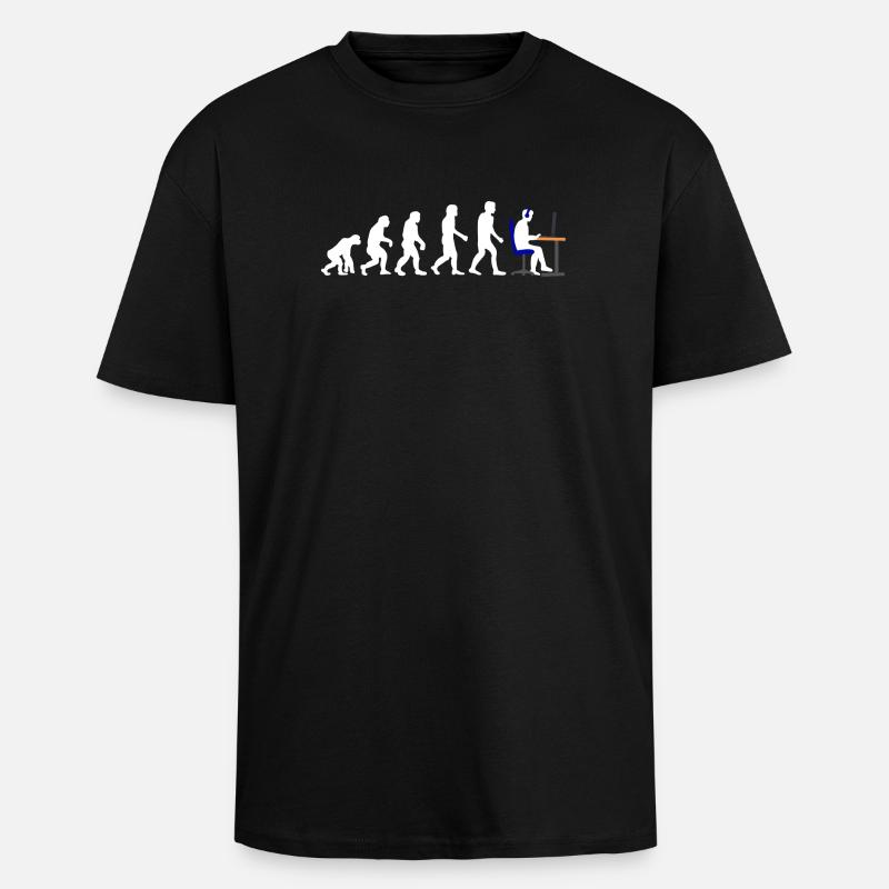 Gamer Evolution - Oversized Heavyweight Unisex T-Shirt - Schwarz