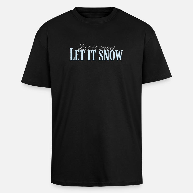 Let It Snow Drehbuch Eisblau - Oversized Heavyweight Unisex T-Shirt - Schwarz
