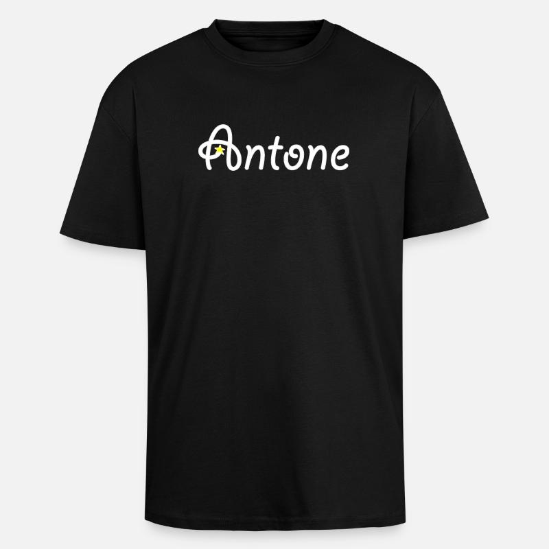 Antone - T-shirt unisexe oversize épais - noir