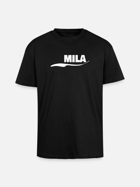Mila als Geschenk - Oversized Heavyweight Unisex T-Shirt - Schwarz