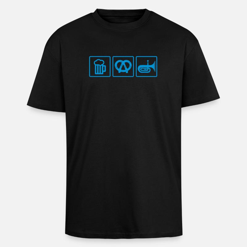 blasmusik bier - Oversized Heavyweight Unisex T-Shirt - Schwarz
