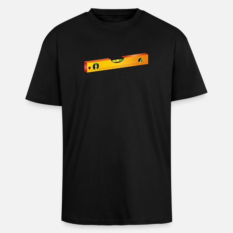 Wasserwaage,Richtwaage oder Maurerwaage - Oversized Heavyweight Unisex T-Shirt - Schwarz