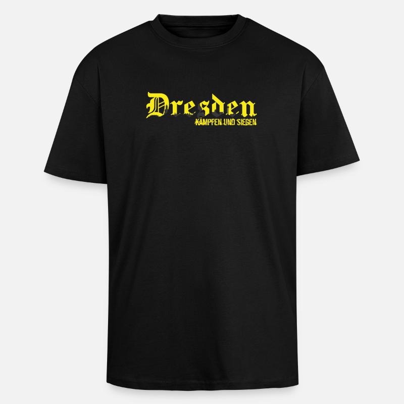Dresden - Oversized Heavyweight Unisex T-Shirt - Schwarz
