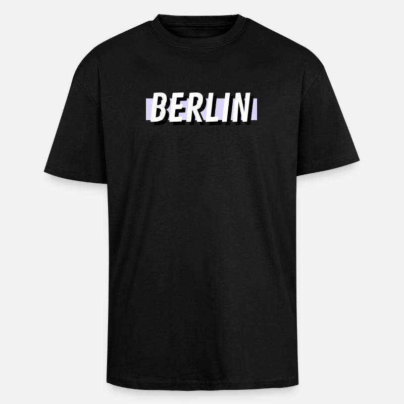 Berlin - Oversized Heavyweight Unisex T-Shirt - Schwarz